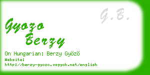 gyozo berzy business card